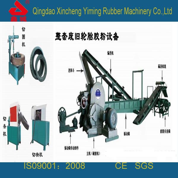 Waste tire recycling rubber powder machine